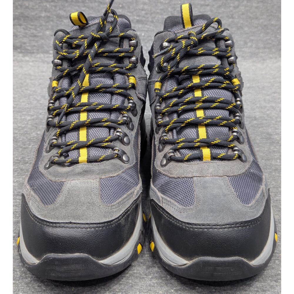 SKECHERS Mens Shoes - Gray/Yellow, Trego Pacifico, Waterproof, Hiking Boots, 8.5 - Picture 2 of 8